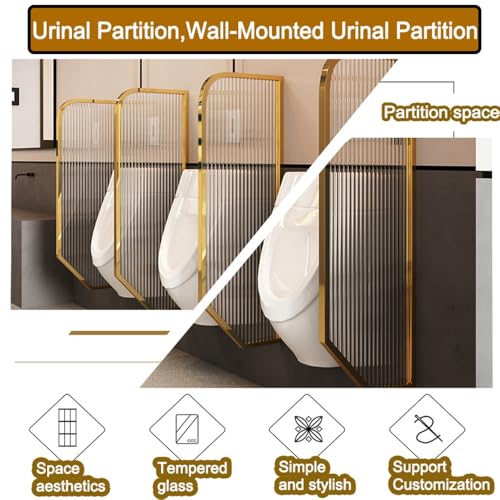 Divisor de orinal extra duro negro y deflector de privacidad impermeable 4