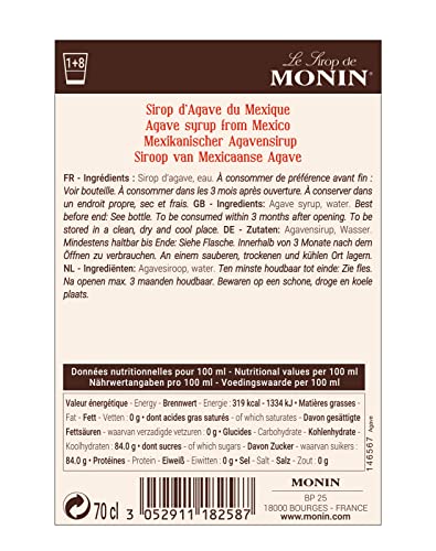 Monin Agave (S/Alcohol) - 750 ml - Imagen 5