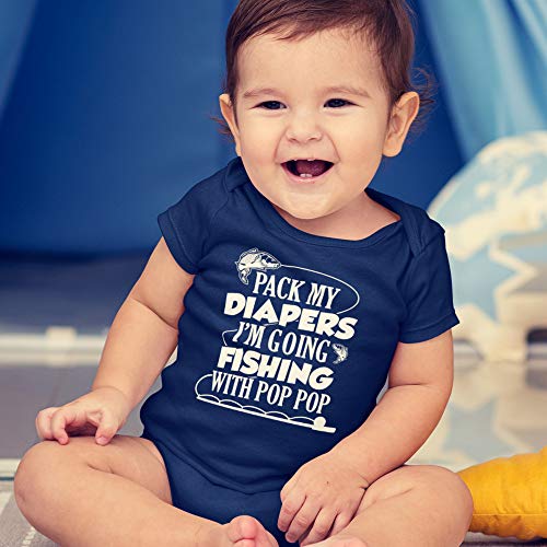 I'm Going Fishing with Pop Pop Baby Bodysuit One Piece or Toddler Poppop Fishing Shirt3