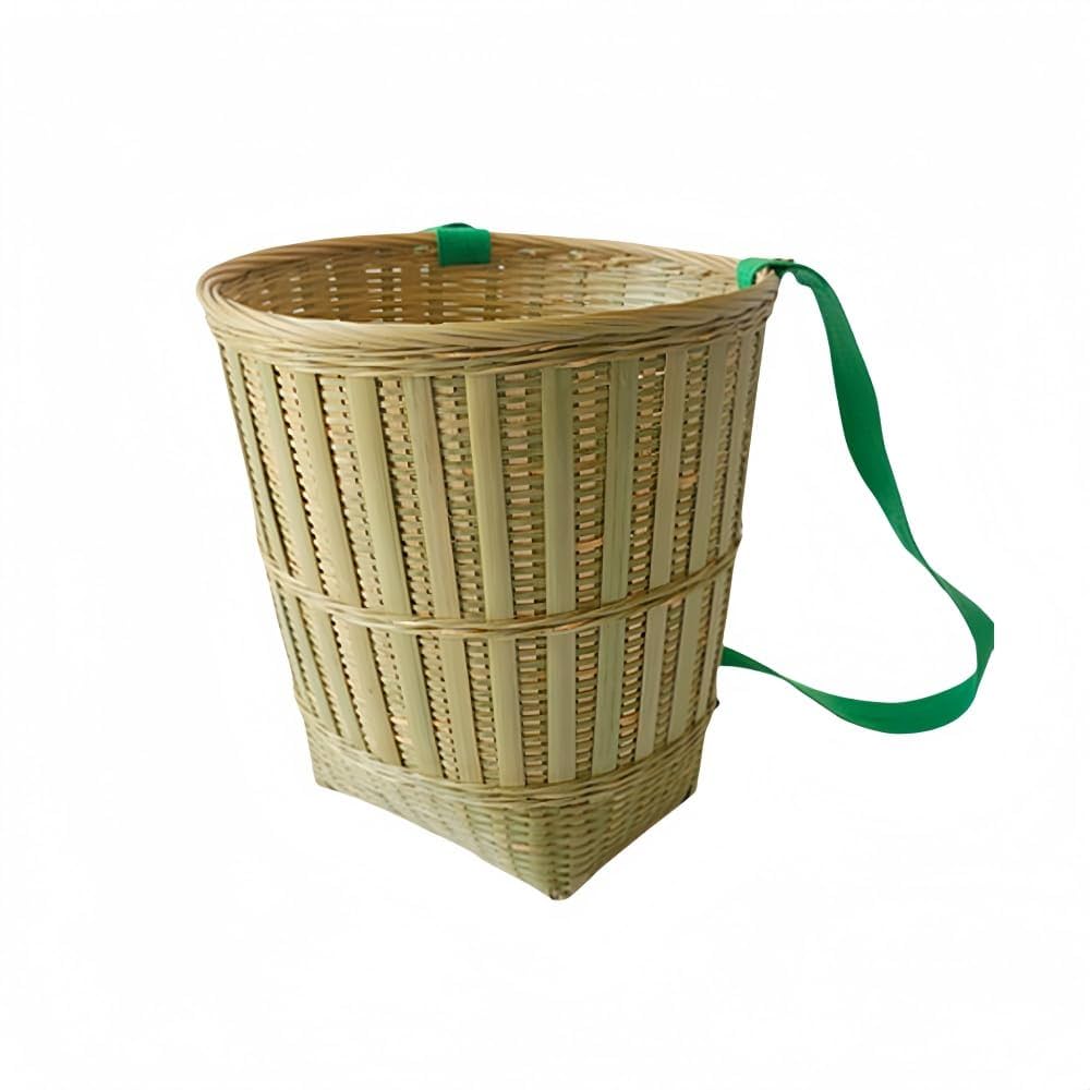 岩手県鳥越地方背負いかご 収穫用 山菜 キノコ　ひも付き 市場かご 岩手県鳥越地方背負いかご 収穫用 山菜 キノコ ひも付き 市場かご