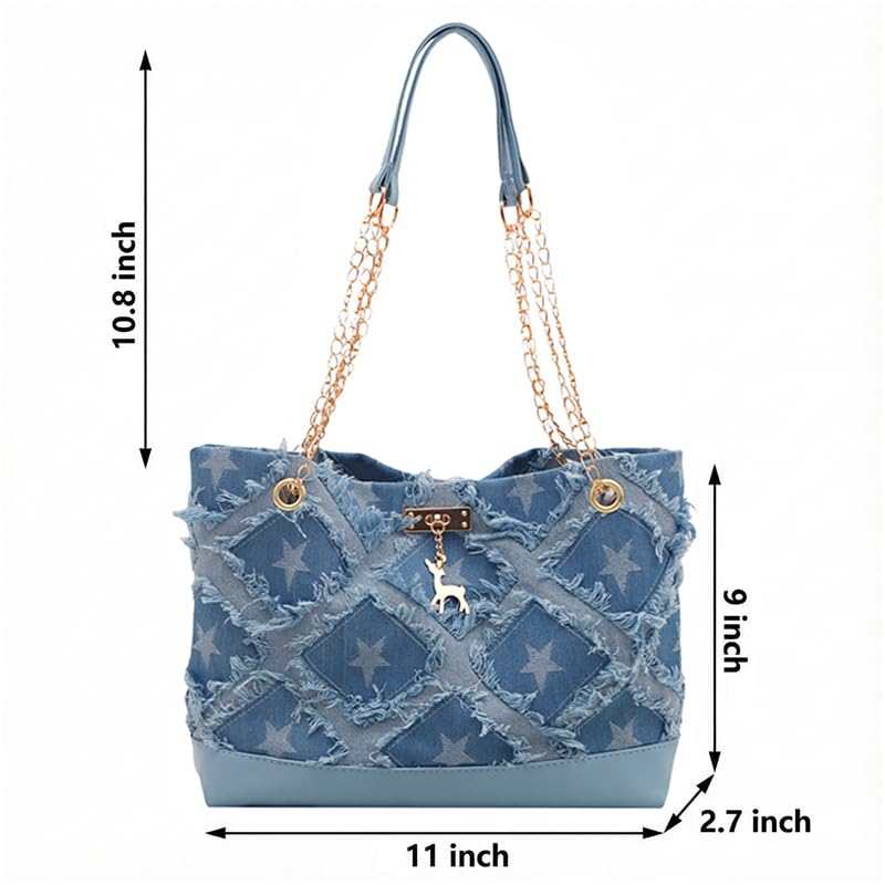 Bolso Denim Y2K para Mujer - Tote Grande Retro Estrella miniatura 4
