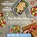 Bentgo Prep - 20-Piece 1-Compartment Reusable Meal Prep Containers with Lids, PFAS & BPA Free Materials, Durable, Microwave, Freezer, & Dishwasher Safe To Go Food Storage (Periwinkle)