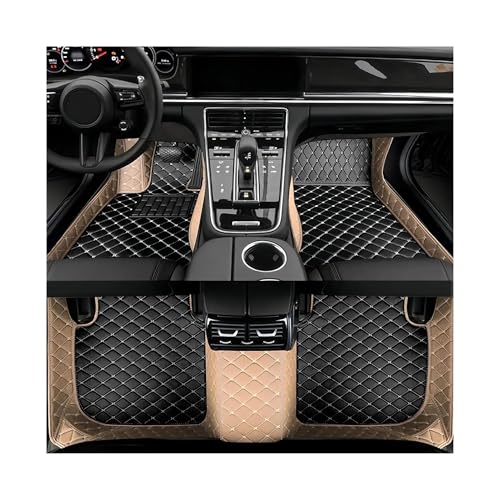 para Coche Alfombrillas Coche Cobertura Total para Citroen para Elysee para C-Elysee 2014 2015 2016 2017 2018 2019 2020 2012 2013 2022 Alfombrillas Juego Alfombra(Style 2 Beige Black)