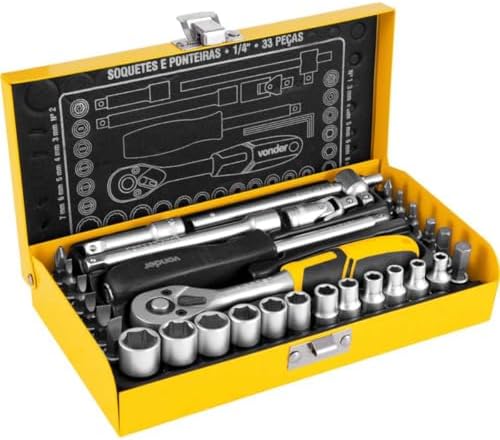 Vonder, Jogo De Soquetes E Ponteiras Com Encaixe De 1/4", 4,0 Mm ...