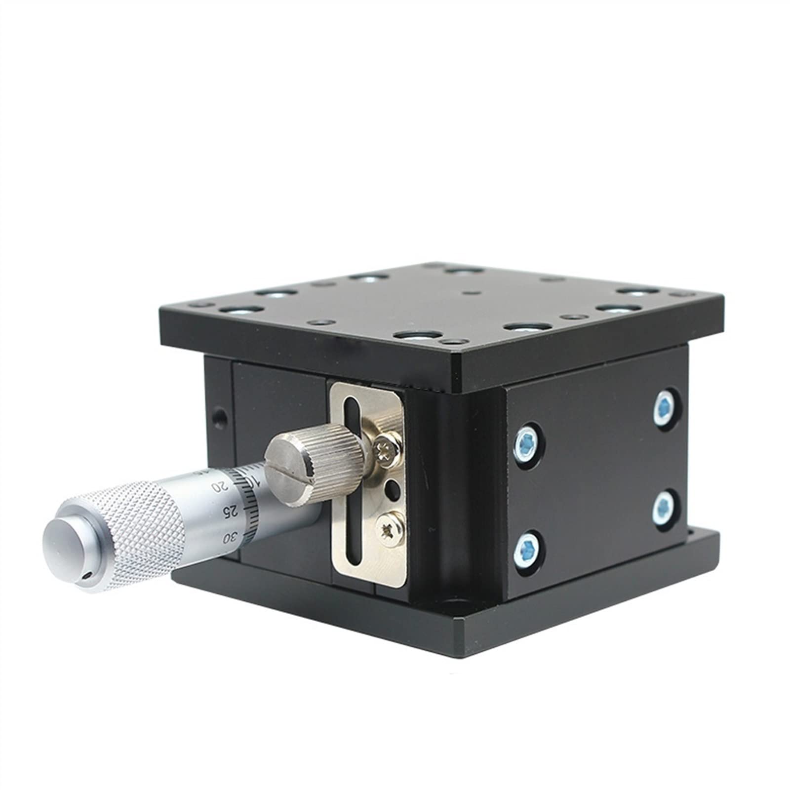 Mesa de Rodillos, Mesa elevadora Z, Mesa de Desplazamiento de precisión óptica, Ajuste Fino, minimicrómetro, Mesa Deslizante para CNC (LZ40, Carrera de 10 mm).