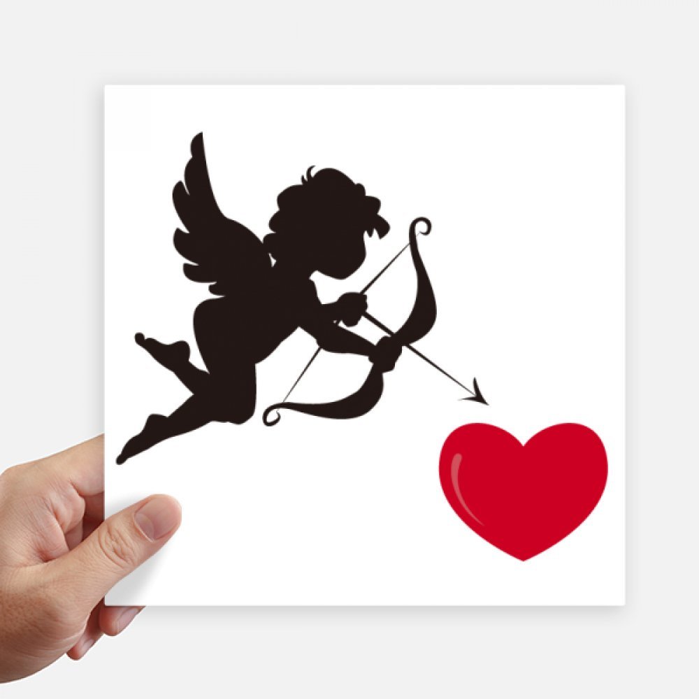 Pegatinas Pared de 20 cm DIYthinker con patrón de Cupido corazón del ángel maleta portátil