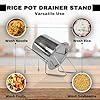 Yumun Rice Pot Drainer Stand Kitchen Shelves| Stainless Steel Rice ...