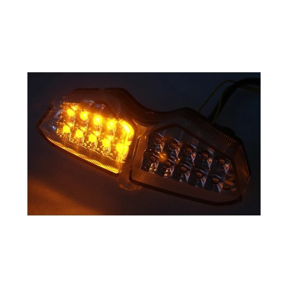 Nisza Indicatori Direzione Posteriore A Led Fanale Posteriore Freno Indicatore Direzione Lampeggiante Luce Integrata Trasparente 2003 2004 2005 Per Y&amaha YZF R6 RJ05 RJ09