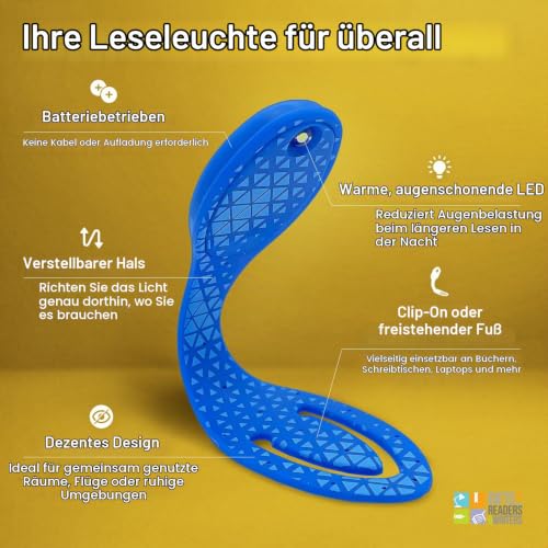 Gifts for Readers & Writers Flexilight Leselampe | 2 in 1 Lesezeichen Buch Licht | LED Clip On Leselampe… – Ansicht 3