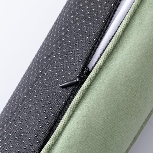 Image of Sunolga Door Draft Stopper Blocks Hot and Cold Air with Removable Washable Cover for Bottom of Door, All-Season Seal for Noise, Wind, Door Sweep for Gaps Up to 3 inch, Home Essentials, 38 inch, Light Green