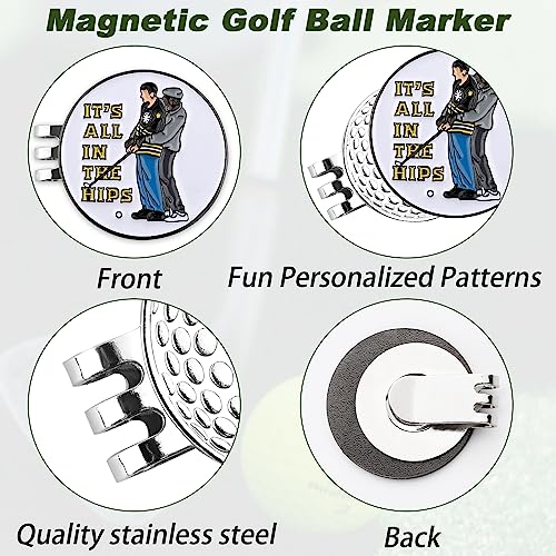 LUTER 3pcs Golf Ball Marker with Magnetic Hat Clip - Image 3