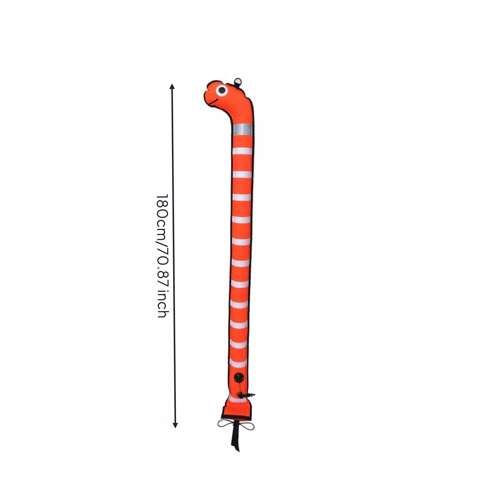Bouée de Signalisation de Plongée Bouée de Surface Parachute de Sécurité Marqueur de Position Compact en Nylon TPU Rouleau 15cm×9.2cm Adaptée au, Orange Fluo
