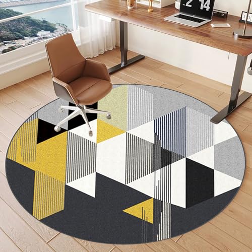 90 cm オフィスチェアマット ハードフロア用 ラウンドゲーミングチェアマット カーペットプロテクター ローリングチェア用フロアプロテクター 木材/タイル保護マット 家庭やオフィスに最適