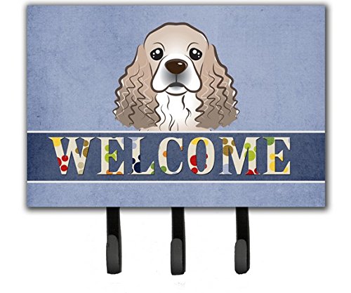 Cocker Spaniel Welcome Leash & Key Holder