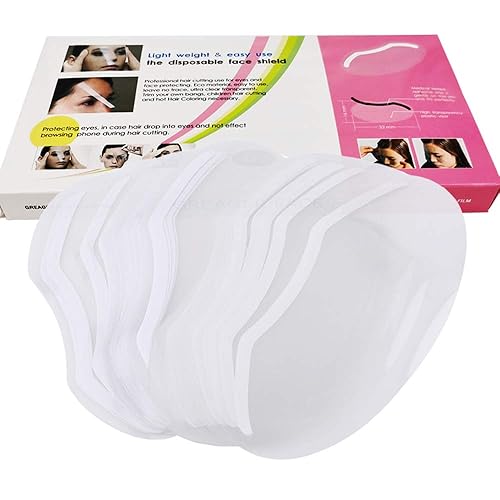 LWBTOSEE Protector facial desechable transparente, para ducha, corte de pelo, laca y extensiones de pestañas, cejas, ojos, párpados, cirugía de