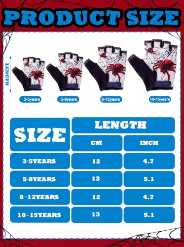 Image of Boao 3 Pairs Kids Half Finger Bike Gloves