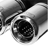 sportauspuff kompatibel mit Seat Ibiza 6K HB 1.0 37kW/1.4 44kW/1.9D 47kW 1996-1999 (paralelle Haken) 2x 80mm