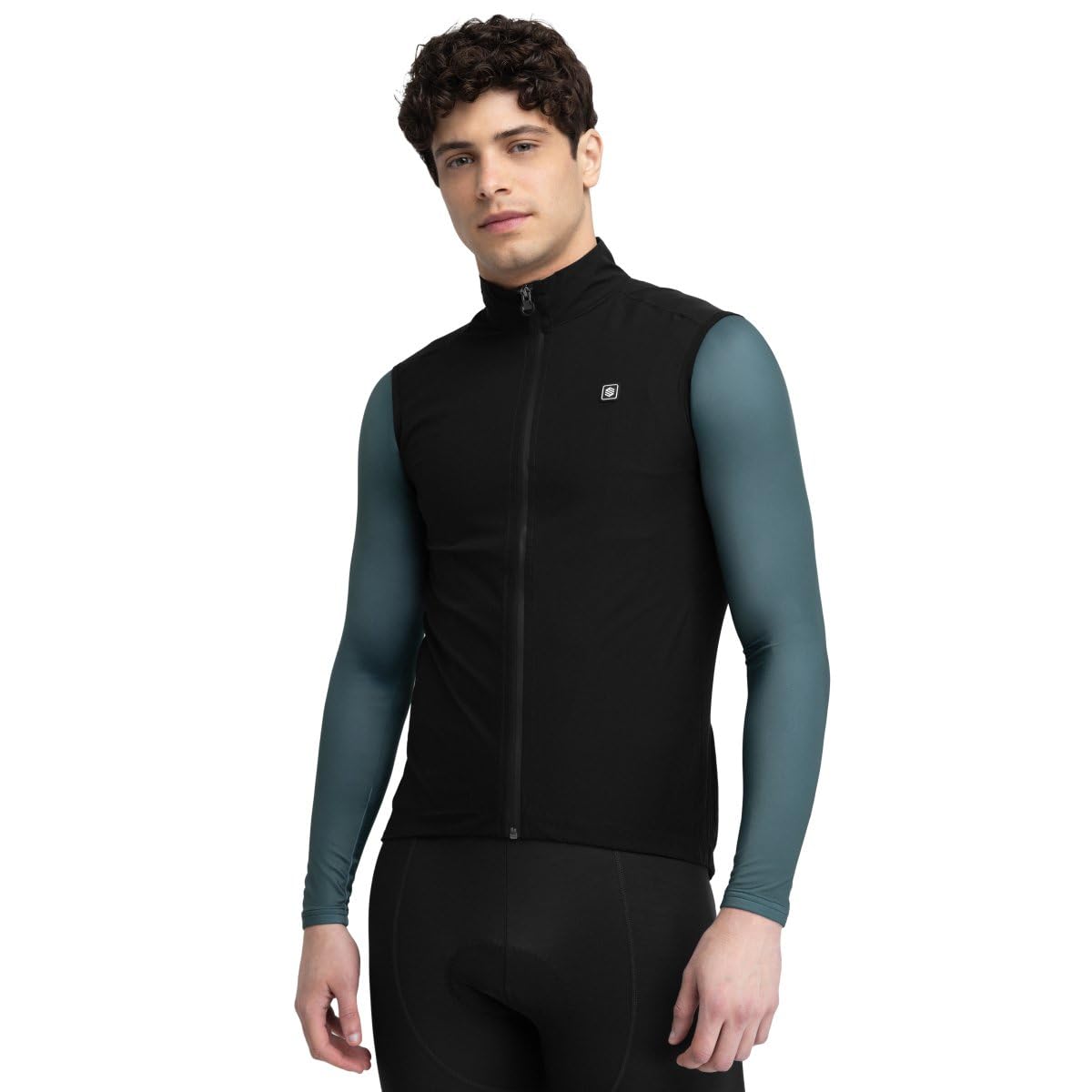 SIROKO Chaleco cortavientos lluvia ciclismo SRX Layer Negro