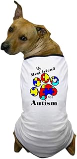 CafePress Dog Paw Autism Dog T Shirt Dog T-Shirt, Pet Clothing, Funny Dog Costume