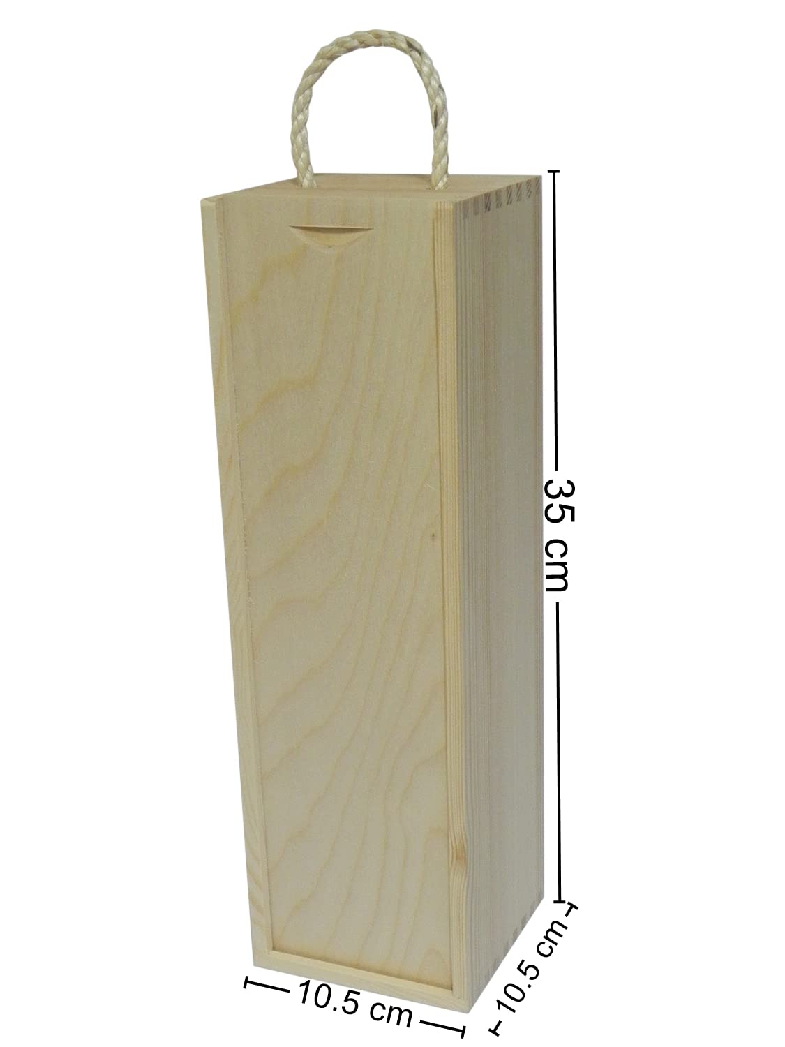 Caja de madera para vino, caja de regalo para botella de decoupage, manualidades, madera de pino