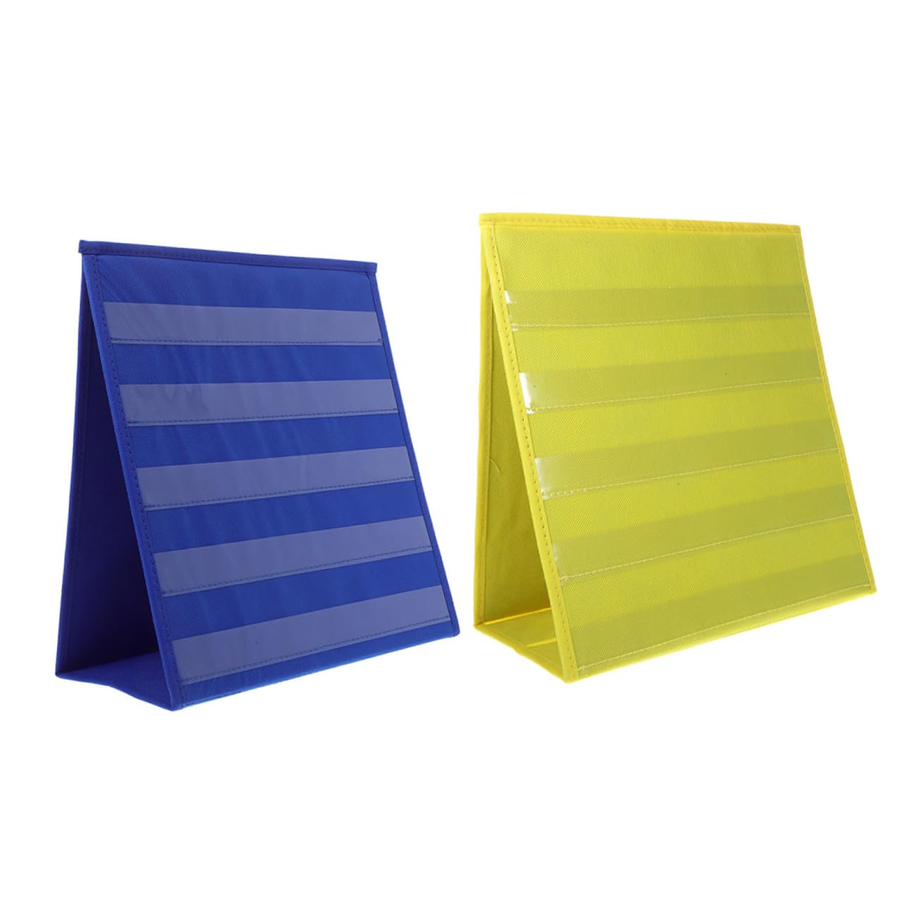 Tableau à pochettes pliable double face stable bleu jaune pour petits groupes - 8
