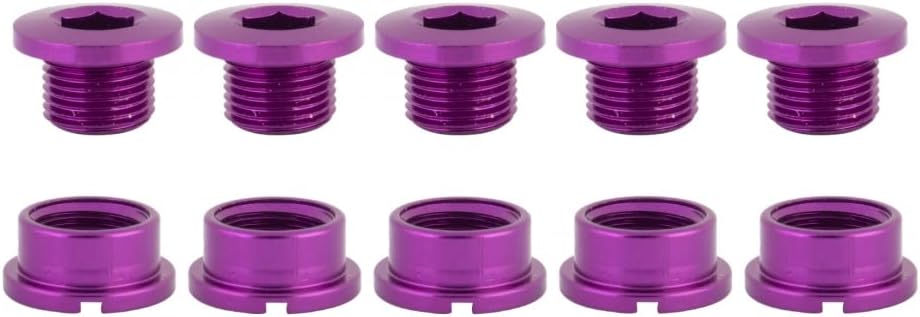 Origin8 Single-Ring Chainring Bolts, Alloy, Purple | bike-chainrings-and-accessories