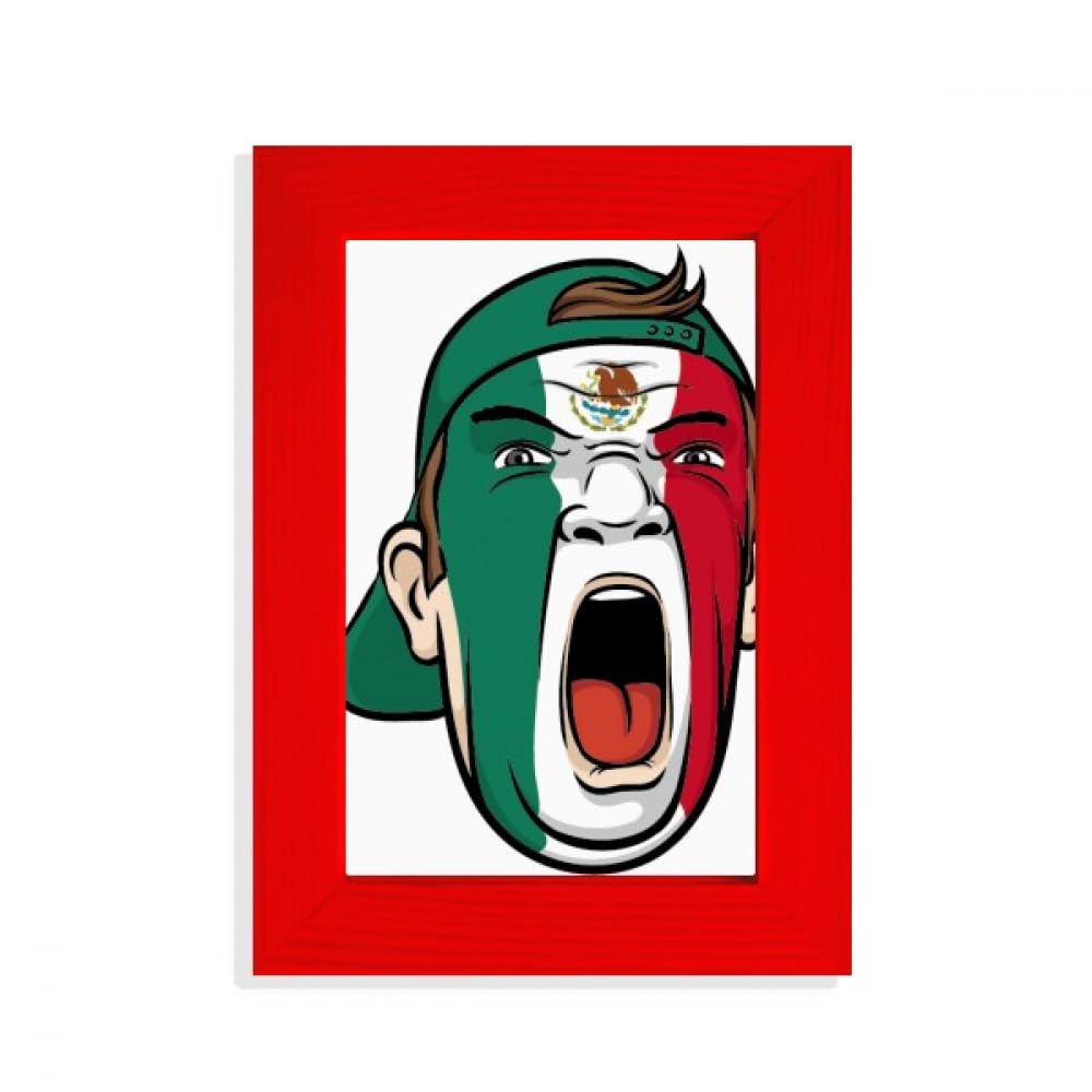 Cadre photo rouge drapeau du Mexique : immortalisez vos fetes et maquillage