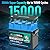 12V 300Ah Lithium LiFePO4 Battery, 15000+ Deep Cycle Battery with 100A BMS, 3840Wh Lithium Batteries Waterproof with Low Temp Cut off for RV, Marine, Trolling Motor, Solar