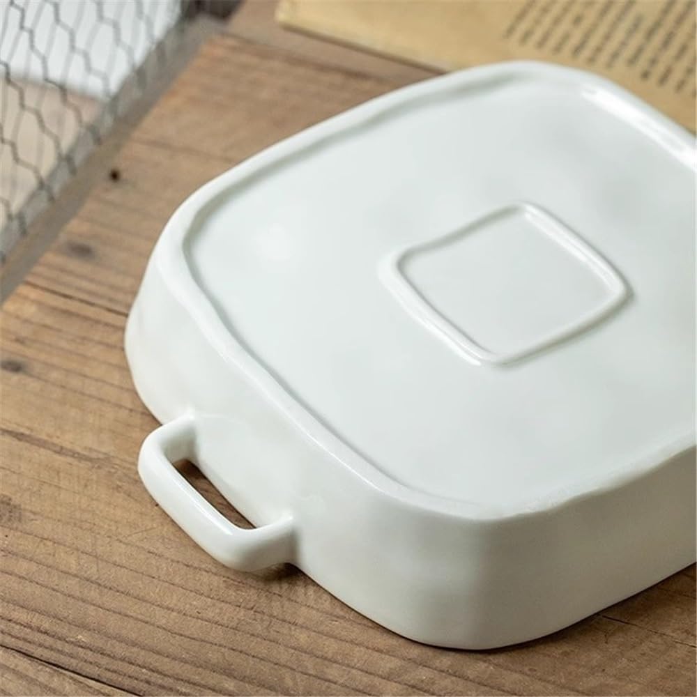 Bol de cuisson carré créatif à double oreille Pain