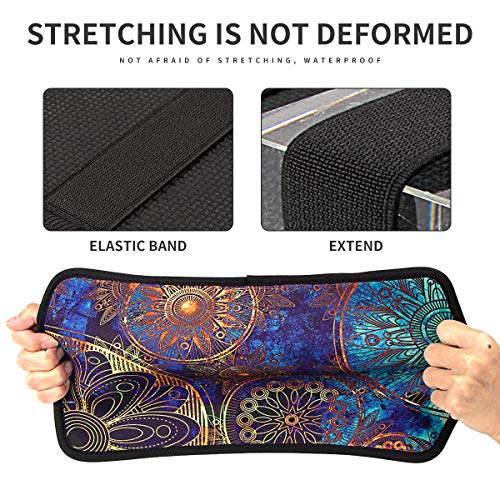 Vehicle Center Console Armrest Cover Pad, Universal Fit Soft Comfort Center Console Armrest Cushion for Car, Stylish Pattern Design Car Armrest Cover - Thumbnail 5