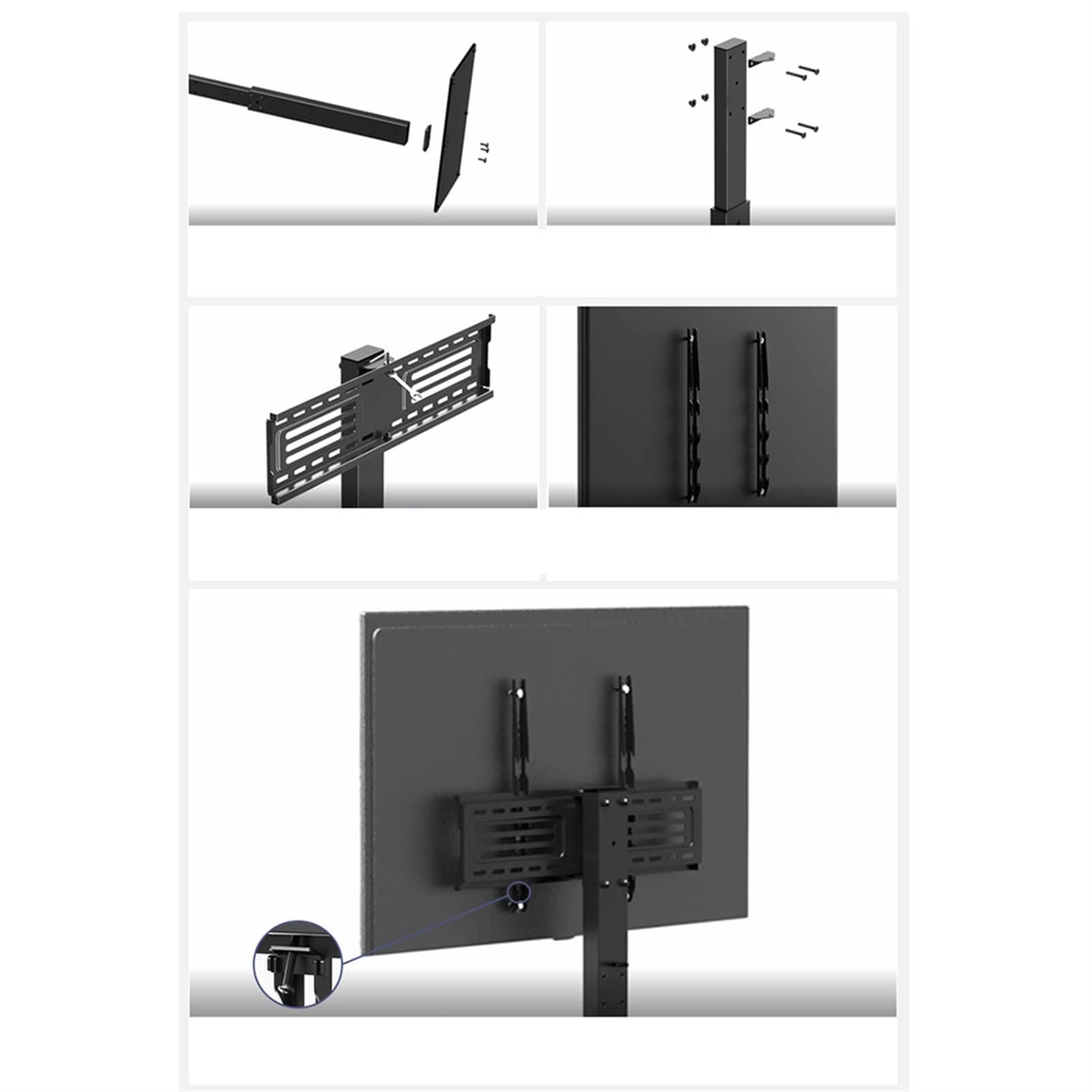 Supporto TV Porta TV Home TV LCD dal pavimento al soffitto Scaffale 32-70 Porta TV universale Porta TV regolabile di grandi dimensioni Staffa TV (Size : C)