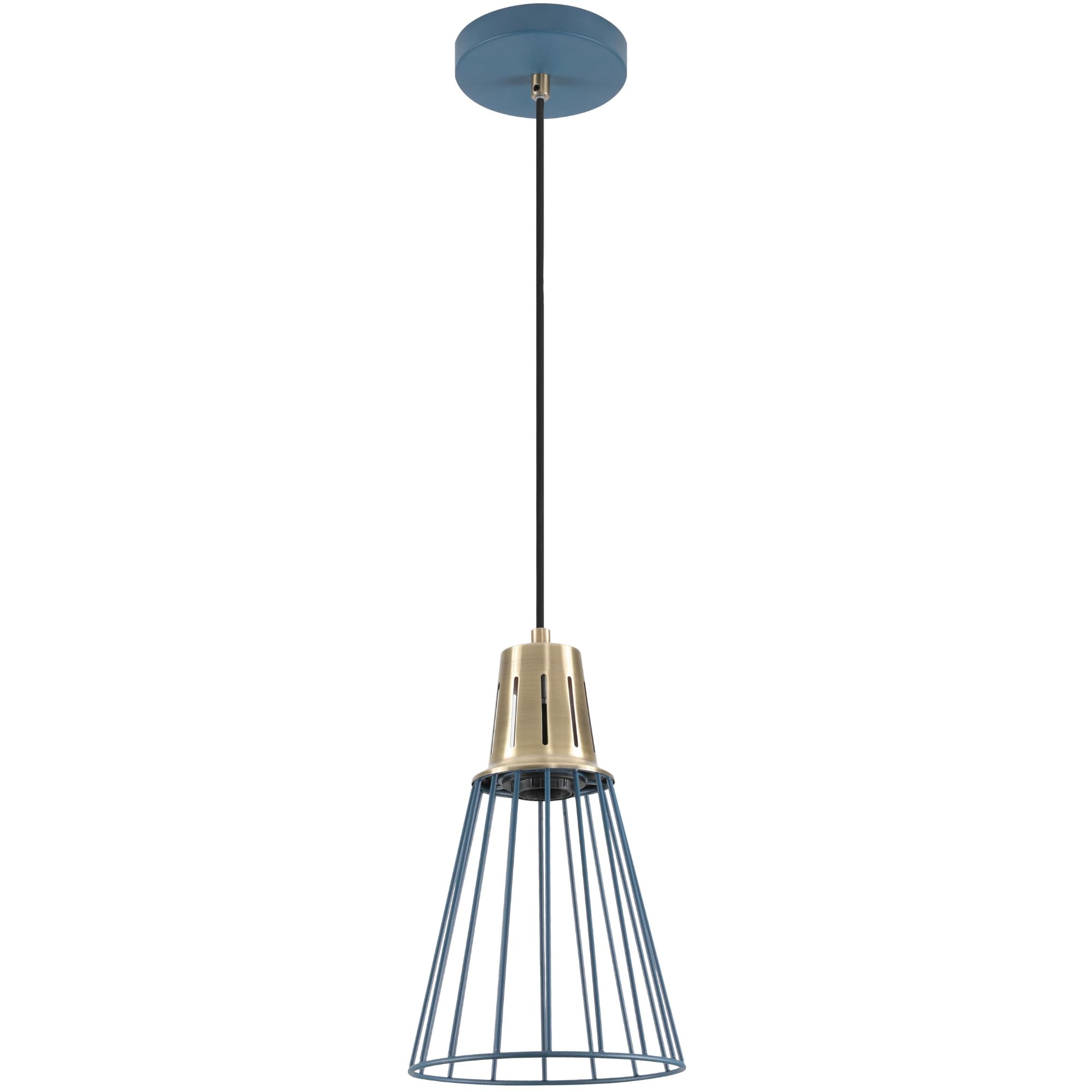 GTV Pendelleuchte KALIOPE, Deckenleuchte,8266,AC220-240V,50/60Hz,1*E27,max.40W,IP20, Durchm.18cm,einfach blau