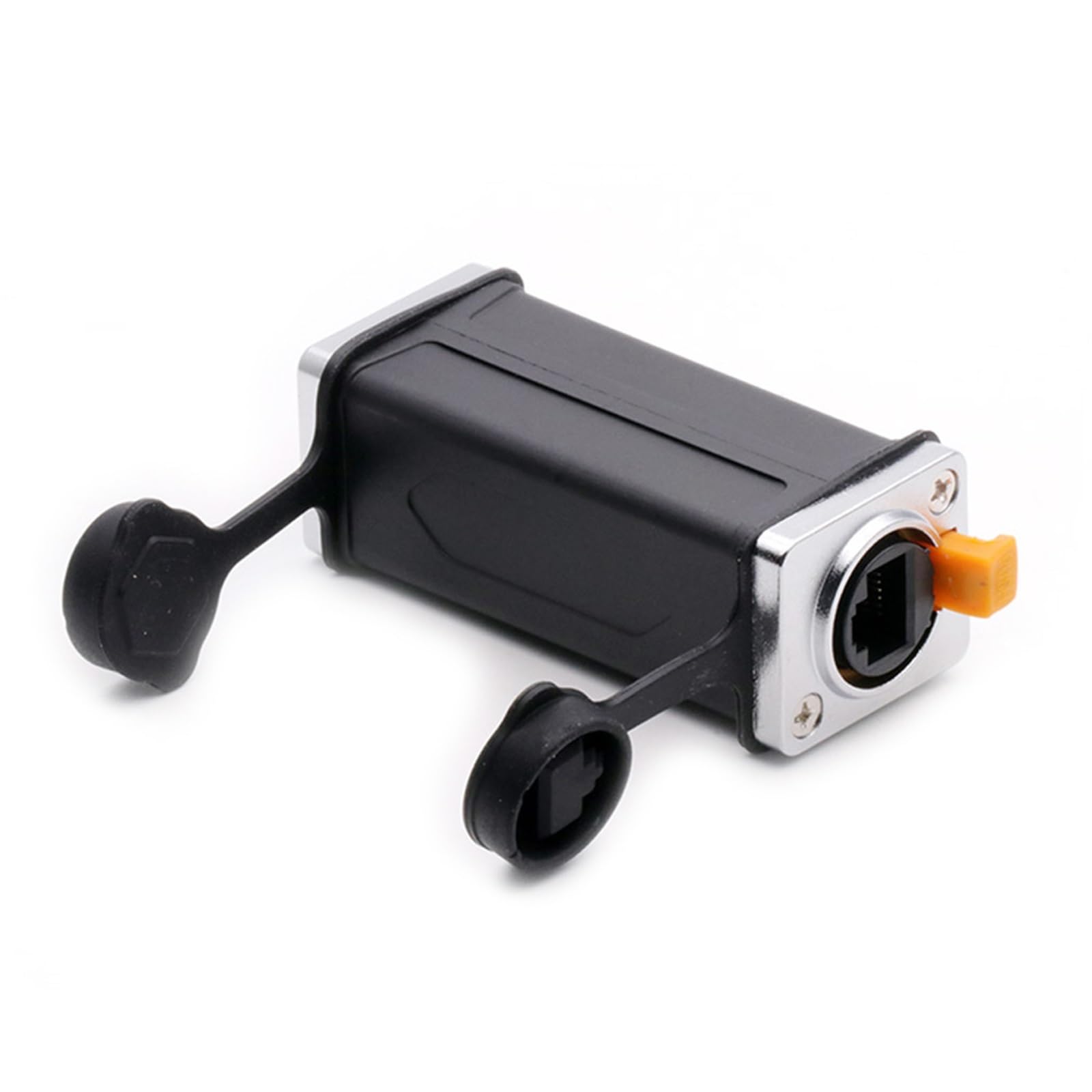 10 szt. złącze RJ45 żeńskie gniazda do montażu panelowego poziom sieciowy adapter złącza Ethernet (10 x tworzywo sztuczne-65 mm)