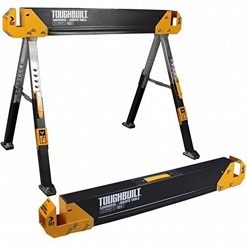Preisvergleich Produktbild Toughbuilt C650 Arbeitsbock Sägebock höhenverstellbar bis 650 kg belastbar (einzelner Bock)