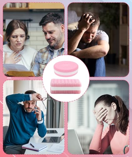 Image of Taba Squishies, Soft Silicone Stress Relief Toys for Adults & Kids, Fufu Squishy Anxiety Relief Set, Squishy Sensory Fidget Toys for Office, Study, and Travel (Pink)