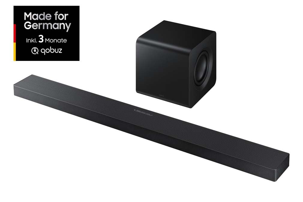 Samsung HW-QS710GF Q-Series 3.1.2-Kanal-Soundbar für Fernseher, TV-Lautsprecher mit kabellosem 6,5"-Subwoofer, Kabelloses Dolby Atmos und DTS:X, SpaceFit Sound, Q-Symphony
