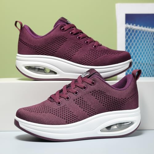 Image of Walking Shoes for Women Air Cushion Nurse Slip Resistant Work Sock Sneakers Food Service Platform Comfortable Weight Light