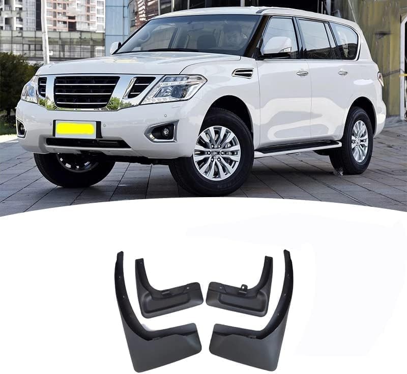 KCKEM 4 Pcs Car Mud Flaps for Nissan Patrol Y62 2010-2022,Waterproof Mudguards Front Rear Wheel Splash Guards Full Protection Accessories