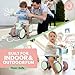 Balance Bike with Headlight- Lightweight & Modern Design | Toys For 1 Year Old Boy & Girl- Safe, Easy Build Toddler Bike, First Birthday Gift- Baby Toys 12-18 Months, Non-Slip Wheels, Parent-Approved