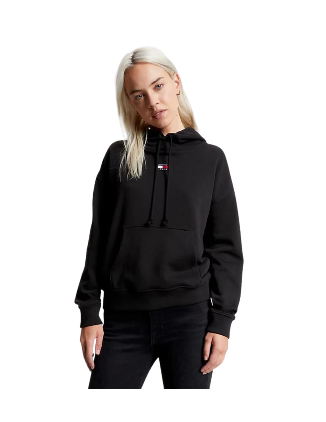 Tommy Jeans Felpa Uomo DW0DW15411 Nero Logo
