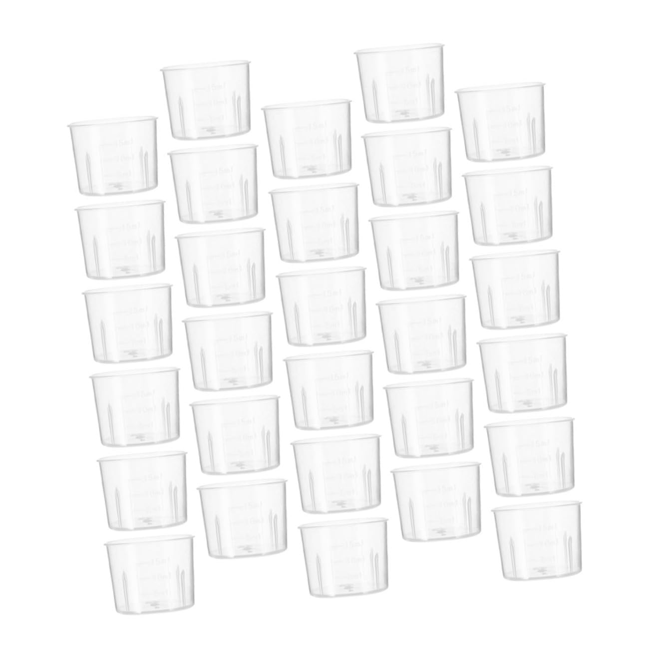 200 Pezzi Misurini Graduati in Plastica da 15ml per Laboratorio