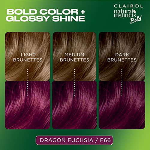 Natural Instincts Bold Permanent Hair Dye, F66 Dragon Fuchsia Hair Color, Pack Of 1 #TOP2