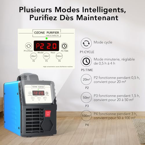 Générateur d'ozone FELLAT pour 300 m² avec minuterie intégrée