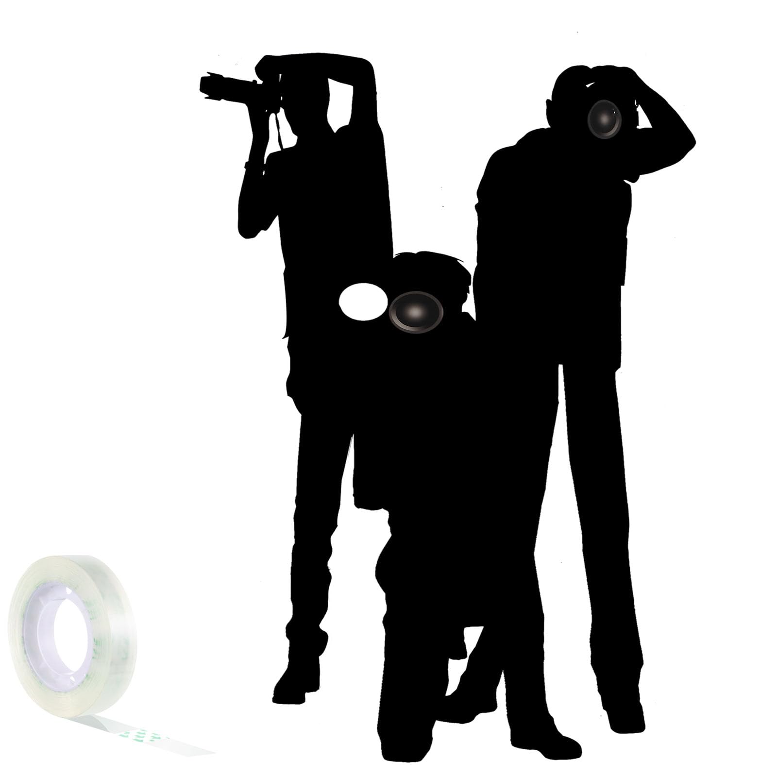 6 Pack Paparazzi Props and 6 Pack Closet Push Light Battery Operated Touch Lights with 1 Roll Clear Tape for Hollywood Red Carpet Awards Ceremony Party Theme Supplies and Decoration