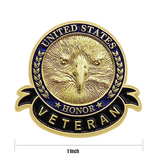 Image of 60 /100 /120 Pcs US Veteran Day Pins- Patriotic American Flag Veterans Day Eagle Lapel pin Badge