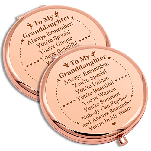 Set 2 espejos compactos redondos para maquillaje