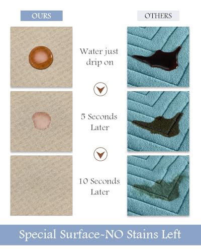 Image of MontVoo Bath Mat-Bath Mat Rug Non Slip Super Absorbent Stain Resistant Quick Dry Thin Bathroom Rug-Bath Mats for Bathroom Floor Bathtub Vanity-Bathmat Bath Rug Easy Care-17 inchx27 inch,Beige