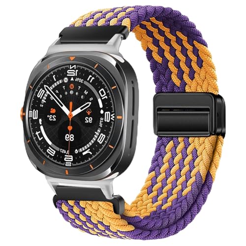 Bracelet Samsung Galaxy Watch Ultra 47mm nylon tressé boucle magnétique chic