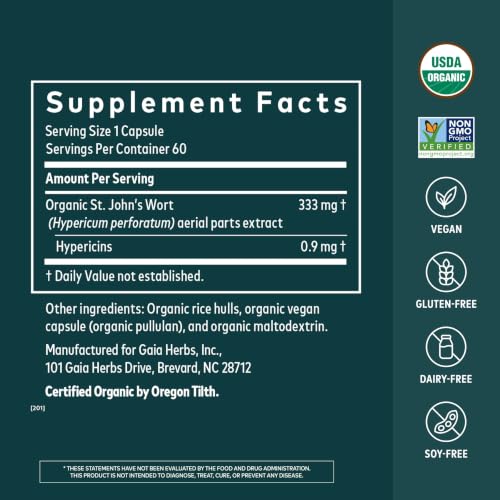 Gaia Herbs St. John's Wort Capsules
