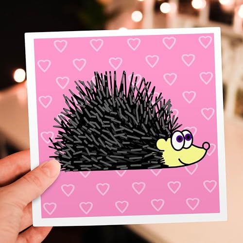 Cartes de vœux hérisson et cœurs pour vos invitations de mariage